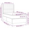 vidaXL Boxspringbett mit Matratze Dunkelblau 90x190 cm Samt