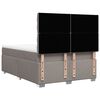 vidaXL Boxspringbett mit Matratze Taupe 160x200 cm Stoff