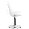 vidaXL Drehbare Esszimmerst&uuml;hle 2 Stk. Wei&szlig; Kunstleder
