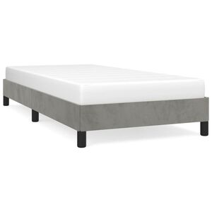 vidaXL Bettgestell ohne Matratze Hellgrau 80x200 cm Samt