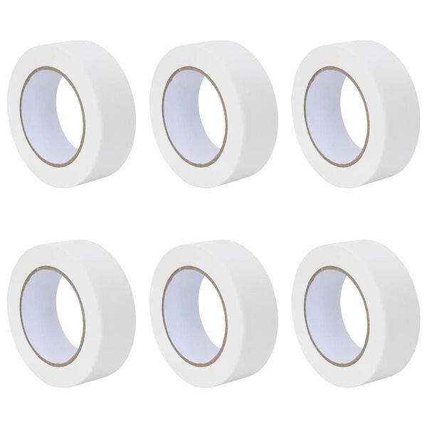 vidaXL Malerklebeb&auml;nder 6 pcs Wei&szlig; 38mm x 50m Papier
