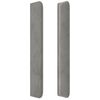 vidaXL Kopfteil mit Ohren Hellgrau 203x16x118/128 cm Samt