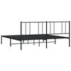 vidaXL Bettgestell mit Kopfteil Metall Schwarz 200x200 cm