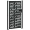 vidaXL Gartentor Schwarz 85 x 180 cm Pulverbeschichteter Stahl