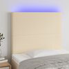 vidaXL LED Kopfteil Creme 80x5x118/128 cm Stoff