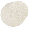 vidaXL Teppich ISTAN Hochflor Gl&auml;nzend Creme &Oslash; 100 cm