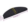 vidaXL Stufenmatten Selbstklebend 10 Stk. 65x21x4 cm Schwarz Halbrund Gro&szlig;