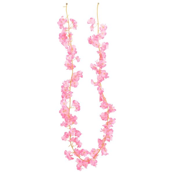vidaXL Blumengirlanden Blumen 6 Stk. Dunkelrosa 180 cm