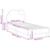 vidaXL Kinderbettgestell mit Kopfteil mit Kopfteil Blau 80 x 160 cm PU