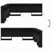 vidaXL Aufbewahrungskopfteil Schwarz Eichen-Optik 200 cm Holzwerkstoff