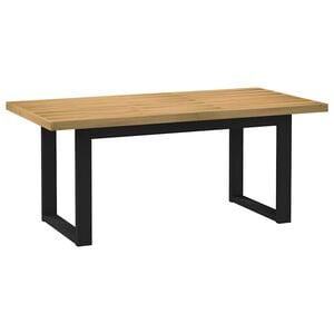 vidaXL Esstisch NOAIN 160 cm Massives Kiefernholz Schwarz Rechteckig