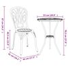 vidaXL Garten Bistro Set 3 pcs Bronze Aluminium