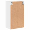 vidaXL Badezimmerschrank Wandmontiert Hochglanz Wei&szlig; 39 x 23,5 x 65 cm