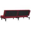 vidaXL Schlafsofa 2-Sitzer mit Fu&szlig;hocker Weinrot Samt