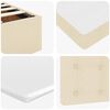vidaXL Ottoman-Bett mit Matratze Creme 120x200 cm Stoff