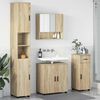vidaXL Badezimmerm&ouml;bel-Set 4 pcs Sonoma-Eiche Holzwerkstoff & Metall