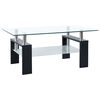 vidaXL Couchtisch Schwarz 55 x 96 x 40,5 cm