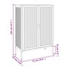 vidaXL Sideboard Schwarz 75x35x105 cm Glas und Stahl
