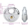 vidaXL Diskusschl&ouml;sser mit Schl&uuml;sseln 2 pcs Silber 8 x 2,8 x 8 cm