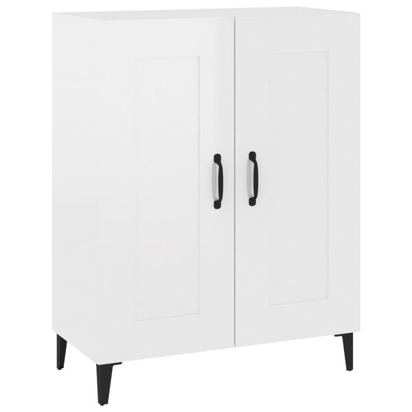 vidaXL Sideboard Hochglanz-Wei&szlig; 69,5x34x90 cm Holzwerkstoff