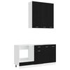 vidaXL K&uuml;cheneinheit LYON 5 pcs Schwarze Eiche Holzwerkstoff