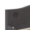 vidaXL Tagesbett mit Matratze USB Dunkelgrau Stoff 90x200 cm