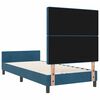 vidaXL Boxspringbett mit Kopfteil Dunkelblau 90 x 190 cm Samt