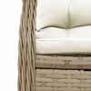 vidaXL 5-tlg. Garten-Essgruppe mit Kissen Beige Poly Rattan