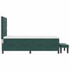 vidaXL Boxspringbett mit Matratze Dunkelgr&uuml;n 90 x 200 cm Samt