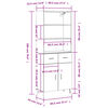 vidaXL Highboard Sonoma-Eiche 69,5x34x180 cm Holzwerkstoff