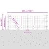 vidaXL Zaun mit Pfosten Grau 0,4 x 50 m Stahl und PVC