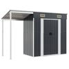 vidaXL Gartenhaus mit Schleppdach Anthrazit 277x107x181 cm Stahl