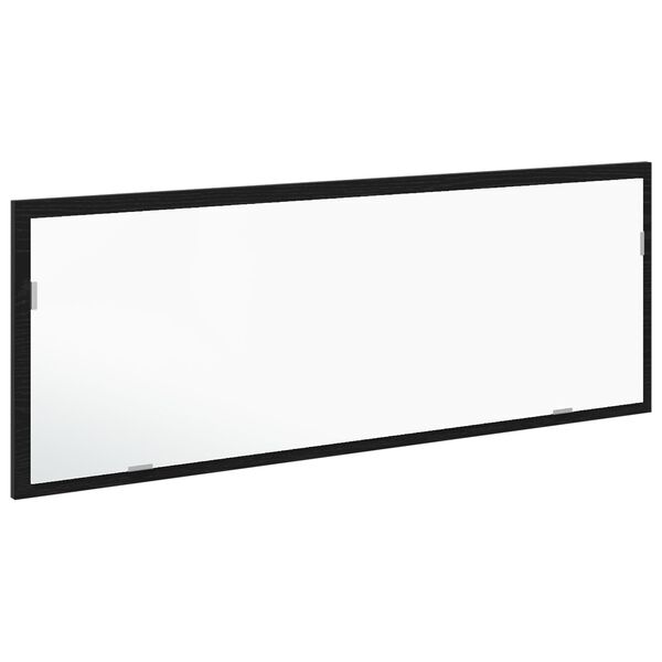 vidaXL LED-Badezimmerspiegel Schwarz Eichen-Optik 100 x 8,5 x 37 cm
