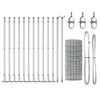 vidaXL Zaun mit Pfosten Silber 0,4 x 25 m Stahl