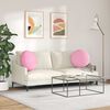 vidaXL Sitzkissen 2 pcs Rosa &Oslash;50 x 19 cm Stoff