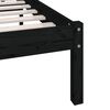 vidaXL Massivholzbett Schwarz Kiefer 140x190 cm
