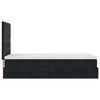 vidaXL Ottoman-Bett mit Matratzen & LEDs Schwarz 100x200 cm Samt