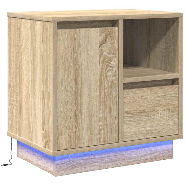 vidaXL Nachttisch Sonoma-Eiche 50 x 34,5 x 50 cm Holzwerkstoff