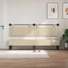 vidaXL H&auml;ngevorderseite Wandmontiert Uni Creme 210 x 55 x 5 cm Stoff