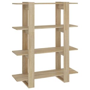 vidaXL B&uuml;cherregal/Raumteiler Sonoma-Eiche 100x30x123,5 cm
