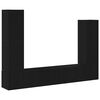 vidaXL TV-Schrankset 6 pcs Schwarz Eichen-Optik Holzwerkstoff