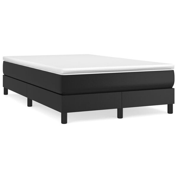 vidaXL Boxspringbettgestell Schwarz 120x200 cm Kunstleder