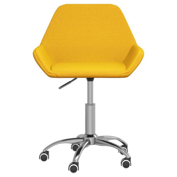 vidaXL B&uuml;rostuhl Drehbar Senfgelb Stoff