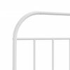 vidaXL Bettgestell mit Kopfteil Metall Wei&szlig; 107x203 cm