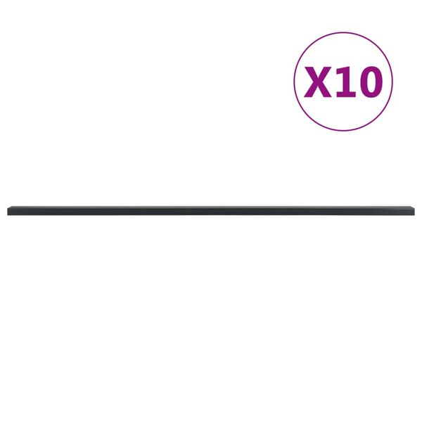 vidaXL Zaunpfosten 10 Stk. Grau 220 cm Stahl