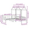 vidaXL Tagesbett und Bank mit Dach 80x200 cm Kiefernholz