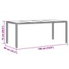 vidaXL 7-tlg. Garten-Essgruppe mit Kissen Schwarz Poly Rattan
