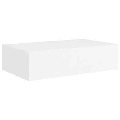 vidaXL Wandregale mit Schubladen 2 Stk. Weiß 40x23,5x10 cm MDF