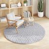 vidaXL Bereichsteppiche Rund Grau &Oslash; 160 CM