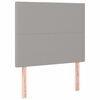 vidaXL Boxspringbett mit Matratze & LED Hellgrau 100x200 cm Stoff